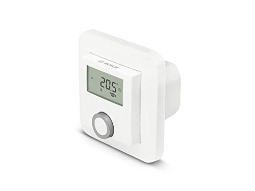 Bosch Smart Home Raumthermostat Zur Steuerung Der Heizkörperthermostate, Inklusive Feuchtigkeitsanzeige, Kompatibel Mit Google Assistant Und Alexa