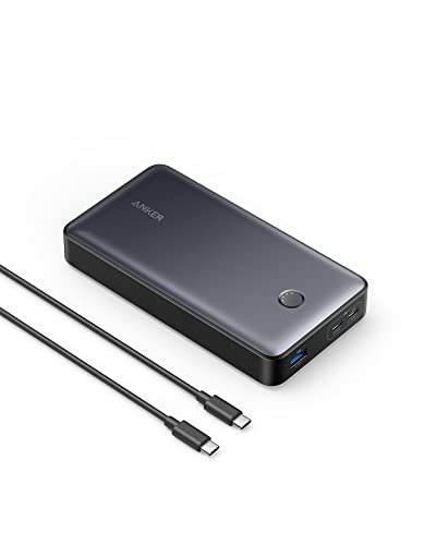 ANKER 537 Powerbank (PowerCore 24K für Laptop), 24.000mAh 65W, mobiles Ladegerät für MacBook Pro, Dell XPS, Microsoft Surface, iPad Pro, iPhone 13 Pro, iWatch Series 5 und mehr (Schwarz)