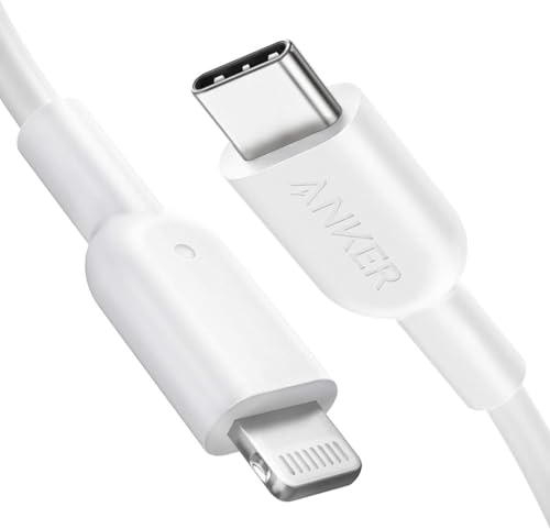 Anker PowerLine II USB C auf Lightning Kabel,90 cm lang, MFi-Zertifiziert, für iPhone 13/13 Pro/12/12 Pro Max/11 Pro/X/XS/XR/8 Plus, für Typ-C Ladegeräte,Unterstützt Power Delivery(Weiß)