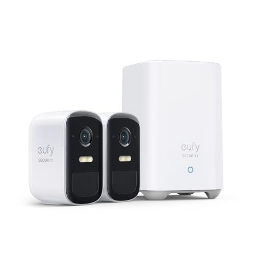 eufy Security eufyCam 2C Pro, Überwachungskamera außen Set 2+1, 2K Auflösung, 180 Tage Akku, Kompatibel mit Alexa und HomeKit, IP67, Gebührenfreie Nutzung