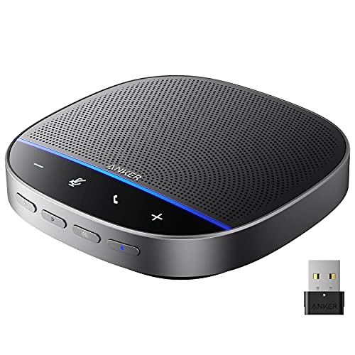 Anker PowerConf S500 Konferenz-Lautsprecher mit Zoom Zertifizierung, USB-C Bluetooth-Lautsprecher für Anrufe, Konferenzen, Telefonieren, Mikrofone für smarte Stimmaufnahme, Black