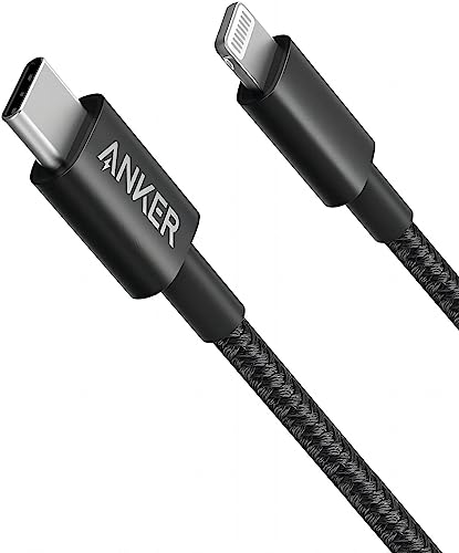 Anker USB C Lightning Kabel, 331 USB C auf Lightning Ladekabel 100cm, MFi zertifiziert, New Nylon Schnellladekabel für iPhone 14/13/12/11 Serie, Unterstützt Power Delivery (Schwarz)