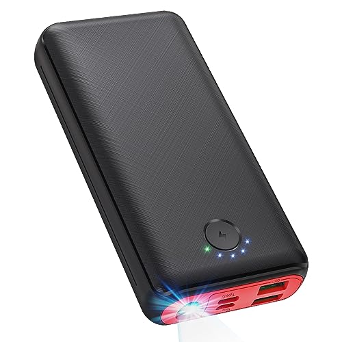 JIGA Power Bank 27000mAh 22,5W Externer Akku PD 20W USB C Powerbank mit Taschenlampe, Tragbares Ladegerät Kompatibel mit iPhone 15 14 13 12 Pro Samsung Huawei iPad