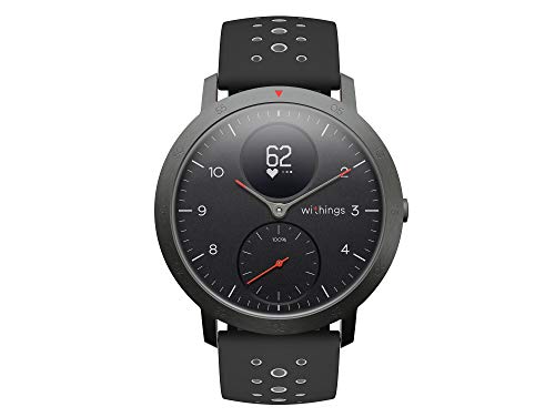 Withings Steel HR Sport - Multisport Hybrid Smartwatch, Connected GPS, Herzfrequenz, Fitnessniveau via VO2max, Aktivitäts- und Schlaftracking, Benachrichtigungen, 40mm