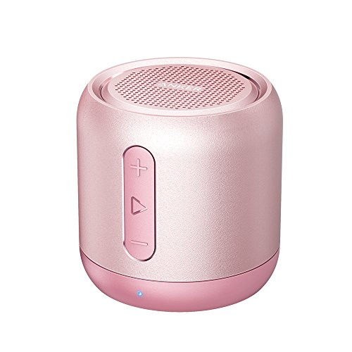 Anker Soundcore mini Bluetooth Lautsprecher, Kompakter Lautsprecher mit 15 Stunden Spielzeit, Fantastischer Sound, 20 Meter Bluetooth Reichweite, FM Radio und intensiver Bass (Rosa)