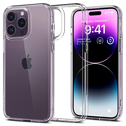 Spigen für iPhone 14 Pro Ultra Hybrid Hülle [Anti-Yellowing] Case Handyhülle Schutzhülle Cover Transparent Durchsichtig Dünn Slim -Crystal Clear