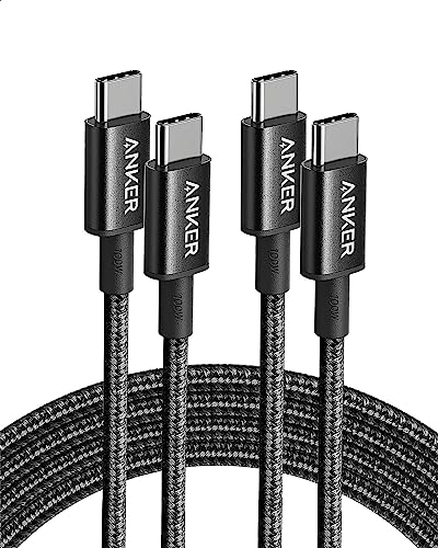 Anker USB C auf USB C Kabel, 100W USB C Kabel, 1,8m lang für iPhone 16/15 Serie, MacBook Pro 2020, iPad Pro 2020, iPad Air 4, Galaxy S21, Pixel, Switch, LG (1,8m+1,8m)