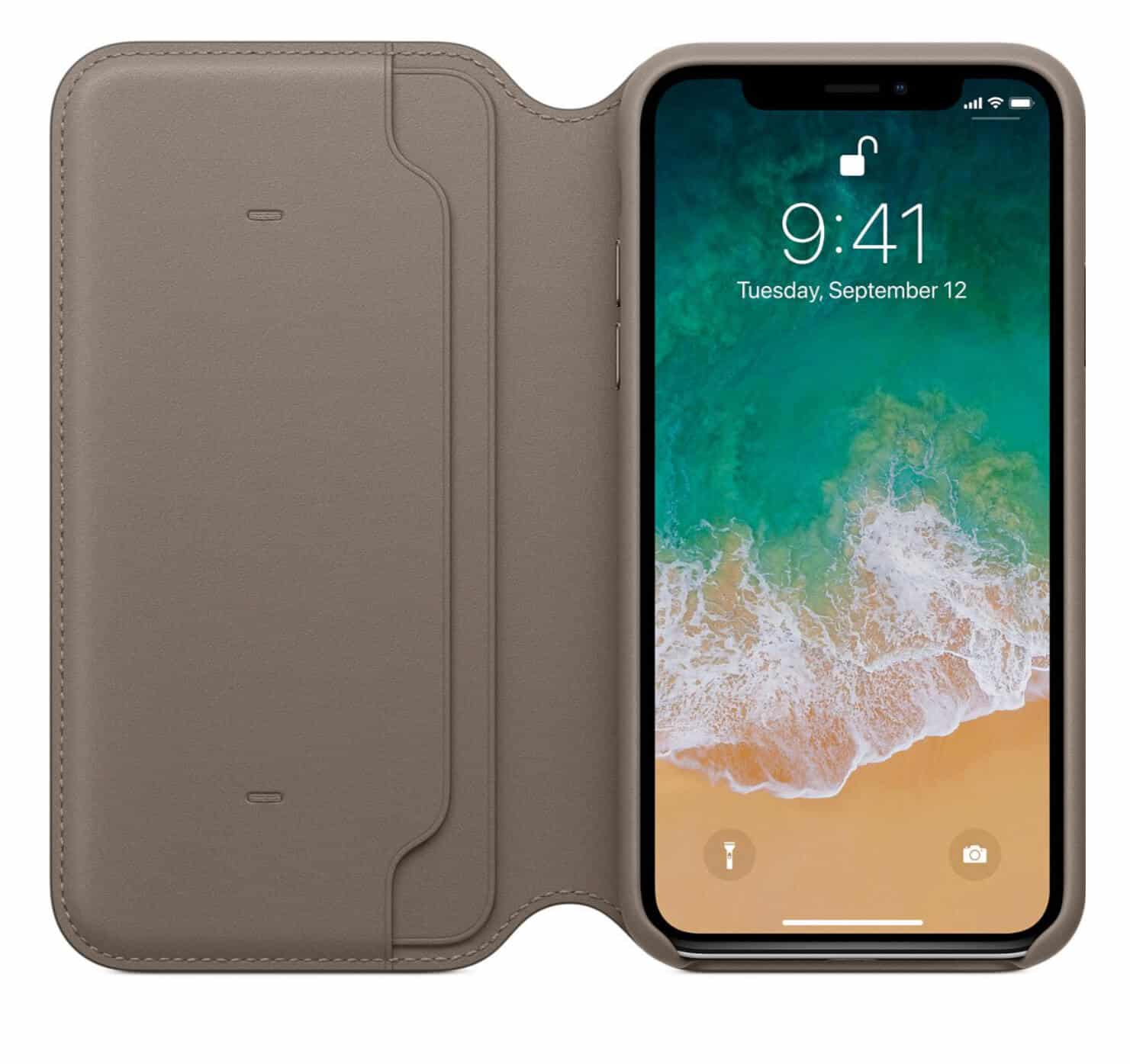 Apple Leder-Folio Case für iPhone X- Apple