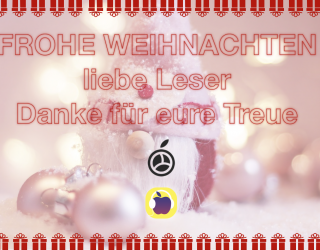 Frohe Weihnachten, liebe Apfellike Leser – Danke füre eure Treue!